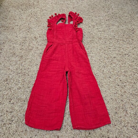 Wonder Nation Girls Red Romper w/Adjustable Straps Size S (6/6X) - Picture 1 of 5